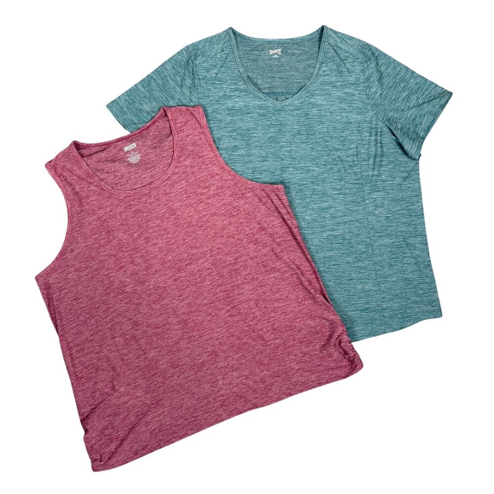 Duluth Trading Co Shirt Bundle 2X Performance Cooling Tank & Short Sleeve Top